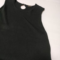 R&D.M.Co- CASHMERE NO SLEEVE DRESS カシミヤ混 ノースリーブドレス ワンピース ブラック レディース オールドマンズテーラー【中古】4-1013T∞