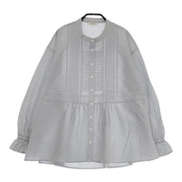 studio clip MF241001-1 柔らか華やぎブラウス 定価5940円 シャツ 24SS ライトブルー レディース スタディオクリップ【中古】4-0920M♪
