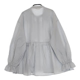 studio clip MF241001-1 柔らか華やぎブラウス 定価5940円 シャツ 24SS ライトブルー レディース スタディオクリップ【中古】4-0920M♪