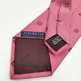 ATELIER F&B シルク フランス製 総柄 ネクタイ ピンク メンズ アトリエエフ&ビー【中古】5-0510G∞