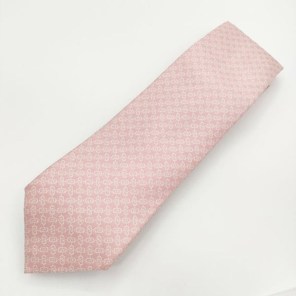 GUCCI GG柄 シルク イタリア製 ネクタイ ピンク メンズ グッチ【中古】5-0510G∞