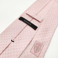 GUCCI GG柄 シルク イタリア製 ネクタイ ピンク メンズ グッチ【中古】5-0510G∞