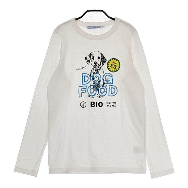 R&D.M.Co- DOG FOOD L/T SHIRT 定価14300円 サイズM 長袖Ｔシャツ ロンＴ 23SS ホワイト レディース オールドマンズテーラー【中古】4-0920M♪