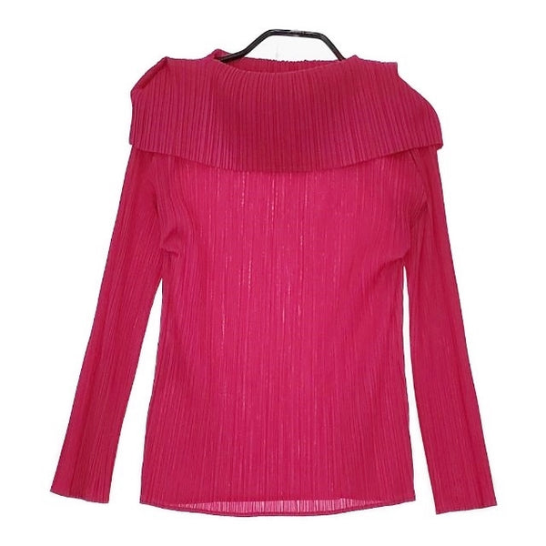 PLEATS PLEASE ISSEY MIYAKE PP33-JK224 サイズ3 ブラウス シャツ ピンク レディース プリーツプリーズ【中古】4-0920M♪