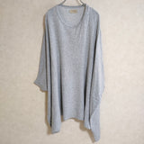 maturely Poncho Jersey チュニックポンチョ スウェット コットン ポンチョ グレー レディース マチュアリー【中古】4-0716M△