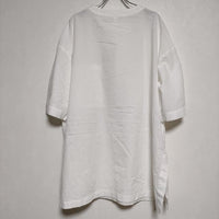 prit ローンキャッチワッシャー 7分袖ビッグポケットワイドプルオーバー シワ加工 Ｔシャツ カットソー ホワイト レディース プリット【中古】4-0803S∞