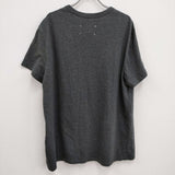 MAISON MARGIELA コットンジャージーメランジクルーネック リバースロゴ 刺繍 半袖Tシャツ Cグレー メンズ メゾンマルジェラ【中古】4-0614S♪