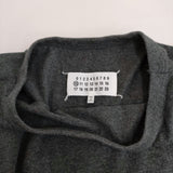 MAISON MARGIELA コットンジャージーメランジクルーネック リバースロゴ 刺繍 半袖Tシャツ Cグレー メンズ メゾンマルジェラ【中古】4-0614S♪