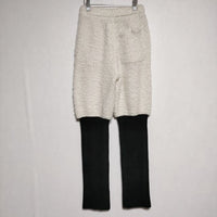 doublet 未使用品 SHEEP WANNABE KNIT PANTS ニットパンツ 定価83600円 パンツ ホワイト ブラック メンズ ダブレット【中古】4-1026A∞