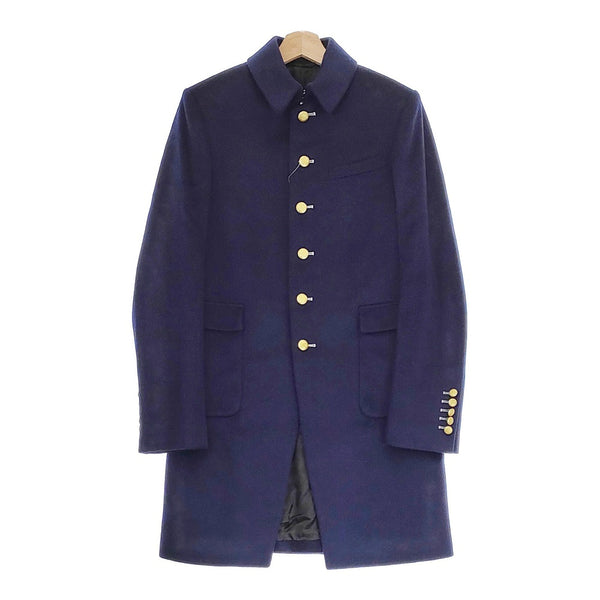 JOSEPH 金ボタン ウール CARDIFF WOOL COAT コート ネイビー レディース ジョセフ【中古】4-1101A▲