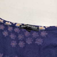 marimekko PUKETTI プケッティ 長袖 MIKA PIIRAINEN ワンピース ネイビー レディース マリメッコ【中古】4-0712M△