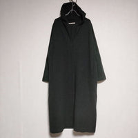 evam eva E183K063 press wool hooded coat  定価46200円 プレスウールロング コート チャコールグレー レディース エヴァムエヴァ【中古】4-0925T∞