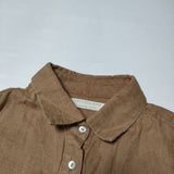 fog linen work リネン リトアニア製 シャツドレス ワンピース ブラウン レディース フォグリネンワーク【中古】4-0729M∞