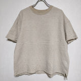 comm arch LI.CO.SWEAT S/S リネンコットン吊り編み スウェット 半袖Ｔシャツ カットソー ベージュ レディース コムアーチ【中古】4-0808S∞