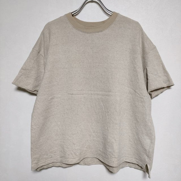 comm arch LI.CO.SWEAT S/S リネンコットン吊り編み スウェット 半袖Ｔシャツ カットソー ベージュ レディース コムアーチ【中古】4-0808S∞