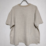 comm arch LI.CO.SWEAT S/S リネンコットン吊り編み スウェット 半袖Ｔシャツ カットソー ベージュ レディース コムアーチ【中古】4-0808S∞