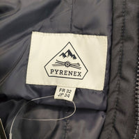 Pyrenex BORDEAUX JP34 ファー ダウンコート ダウンジャケット ネイビー レディース ピレネックス【中古】4-1101A◆