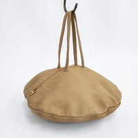 mina perhonen pizza bag us9624 牛革 カーフレザー トートバッグ キャメル レディース ミナペルホネン【中古】5-0929G∞
