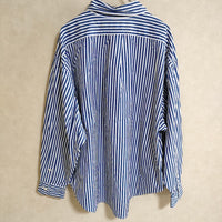 Shinzone STRIPE DADDY SHIRT ストライプダディシャツ 23AMSBL04 サイズPO 長袖シャツ 2023AW ブルー ホワイト レディース シンゾーン【中古】4-0730M△