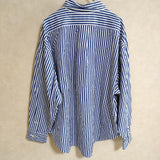 Shinzone STRIPE DADDY SHIRT ストライプダディシャツ 23AMSBL04 サイズPO 長袖シャツ 2023AW ブルー ホワイト レディース シンゾーン【中古】4-0730M△