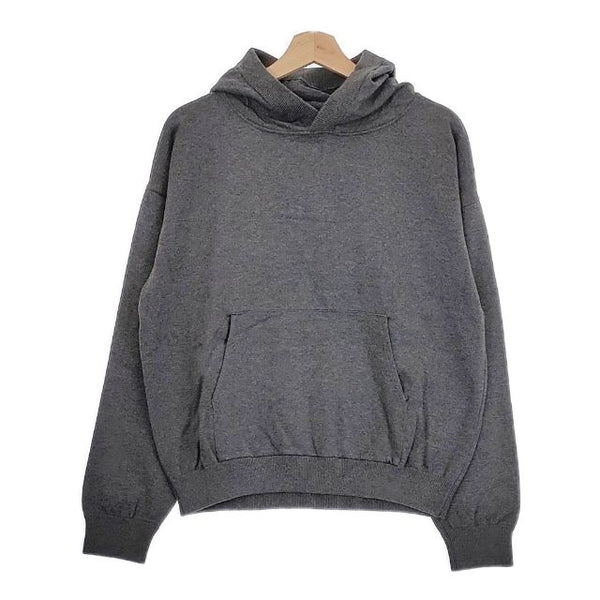 AULICO 新品 Knit Hoodie ニットフーディー コットンカシミヤ サイズS 定価29000円 パーカー グレー メンズ アウリコ【中古】4-1003T♪