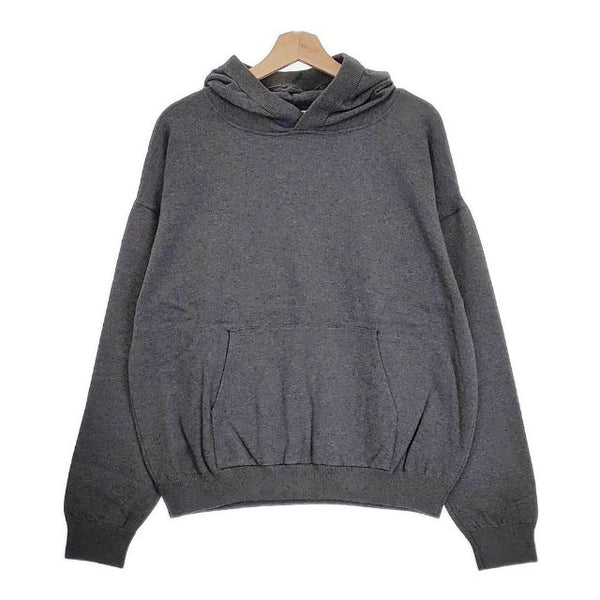 AULICO 新品 Knit Hoodie ニットフーディー コットンカシミヤ サイズM 定価29000円 パーカー グレー メンズ アウリコ【中古】4-1003T♪