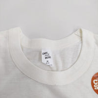 ENDS and MEANS 新品 ポケットT Pocket Tee サイズM 定価7000円 半袖Tシャツ カットソー ホワイト メンズ エンズアンドミーンズ【中古】4-0710S♪