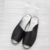 VIEILLE 新品 R.U. Un Goat Sandal ゴートレザーサンダル サイズ36 定価24200円 サンダル ブラック レディース ヴィエイユ【中古】4-0724S◎