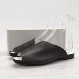 VIEILLE 新品 R.U. Un Goat Sandal ゴートレザーサンダル サイズ37 定価24200円 サンダル ブラック レディース ヴィエイユ【中古】4-0724S◎