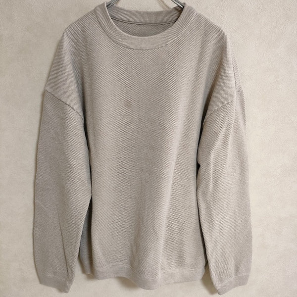 crepuscule 1801-003W moss stitch L/S モスステッチスウェット サイズF トレーナー スウェット ベージュ レディース クレプスキュール【中古】4-0730M△