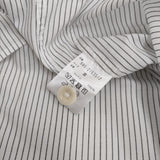 MHL. 595-2153512 サイズ3 GRAPHIC COTTON STRIPE バンドカラー 長袖シャツ 21SS ホワイト ブラック レディース エムエイチエル【中古】4-0804M♪