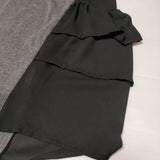 dahl’ia サイド切替 コットンニットドレス ワンピース グレー ブラック レディース ダリア【中古】4-1202M∞