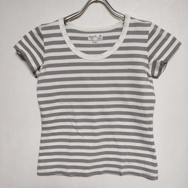 agnes b. T2 コットン ボーダー 半袖Tシャツ カットソー agnes b. T2 コットン ボーダー 半袖Tシャツ カットソー