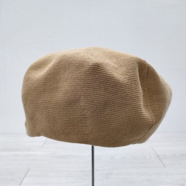 unfil コットンベレー帽 hightwistcottonknit smallberet サイズ1 帽子 ベレー帽 ベージュ レディース アンフィル【中古】4-0904G◎