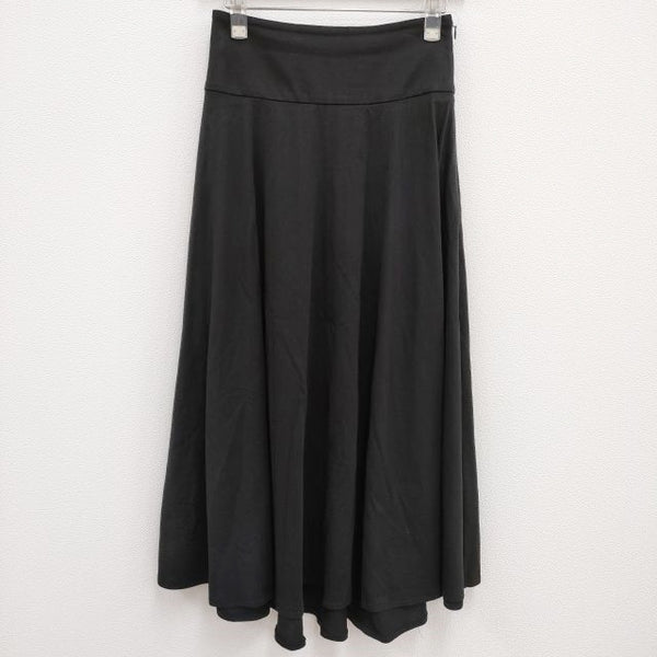 ATON SUVIN AIR SPINNING GATHERED SKIRT サイズ01 ギャザー ロングスカート ブラック レディース エイトン【中古】4-0910M♪