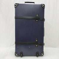 GLOBE TROTTER ラージスーツケース 74L 2輪 鍵付き タータンチェック ネイビー ブラック ユニセックス グローブトロッター【中古】4-0712G♪