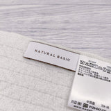 NATURAL BASIC ナチュラルベーシック 新品 ベビーカシミヤ ヘリンボーン マフラー ホワイト レディース【中古】4-1023T◎