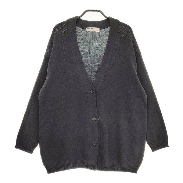 evam eva lily yarn cardigan E221K006 コットンシルク カーディガン チャコールグレー レディース エヴァムエヴァ【中古】4-0920M♪