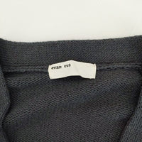 evam eva lily yarn cardigan E221K006 コットンシルク カーディガン チャコールグレー レディース エヴァムエヴァ【中古】4-0920M♪