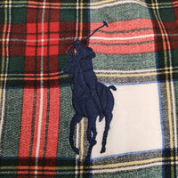 POLO RALPH LAUREN 新品 ビッグポニー カスタムフィット XL チェック ポロシャツ ホワイト レッド メンズ ポロ・ラルフローレン【中古】4-0818S♪