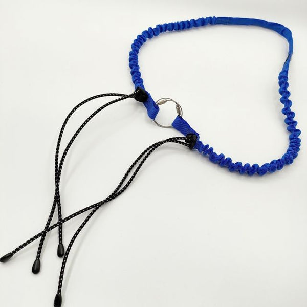 meanswhile Bungee Leather Neck Strap ネックストラップ ネックレス ブルー メンズ ミーンズワイル【中古】5-0510G∞