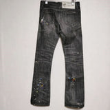 NEIGHBORHOOD TYPE-SP NARROW STRAIGHT ダメージ ペンキ デニムパンツ ブラック レディース ネイバーフッド【中古】4-0824G∞