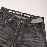 NEIGHBORHOOD TYPE-SP NARROW STRAIGHT ダメージ ペンキ デニムパンツ ブラック レディース ネイバーフッド【中古】4-0824G∞