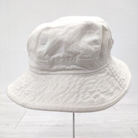 MHL. NATURAL DENIM HAT MHLショップ限定 5950176500 コットン 帽子 ハット アイボリー レディース エムエイチエル【中古】4-0904G◎