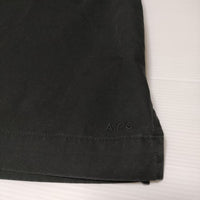 A.P.C. プルオーバー ハーフボタン コットン 半袖 ブラウス シャツ ブラック レディース アーペーセー【中古】4-0808S∞