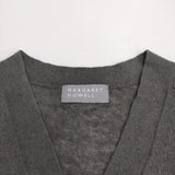 MARGARET HOWELL 578-3264001 サイズ2 LINEN COTTON コットンリネンカーディガン 23AW グレー レディース マーガレットハウエル【中古】4-0810M♪