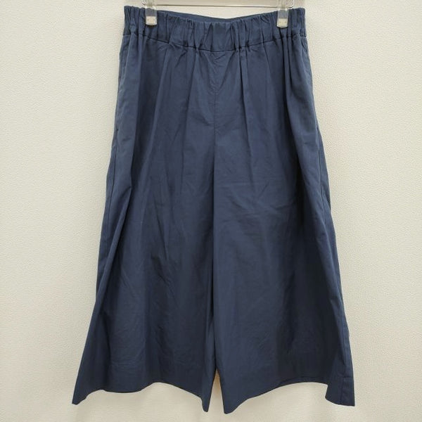 MARGARET HOWELL WASHED COTTON POPLIN 578-3144001 サイズ1 ワイド パンツ 23SS ネイビー レディース マーガレットハウエル【中古】4-0810M♪