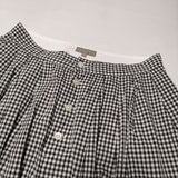 MARGARET HOWELL ギンガムチェック 578-9132032 DRY GINGHAMCHECK COTTON スカート 2019 ブラック ホワイト レディース マーガレットハウエル【中古】4-0812M∞