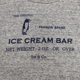 R&D.M.Co- ICE CREAM プリントTシャツ ペンギン サイズM 半袖Ｔシャツ カットソー グレー レディース オールドマンズテーラー【中古】4-0723S♪