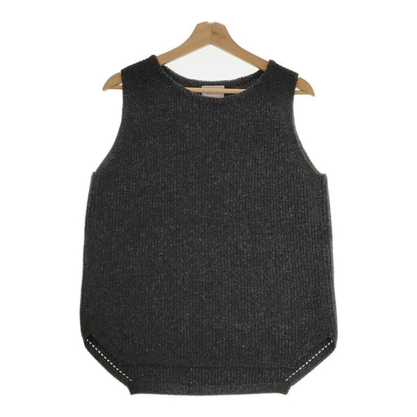 mao made ウールニットベスト Wool Knit Vest 641101 サイズFree ベスト チャコールグレー レディース マオメイド【中古】4-1003T◎